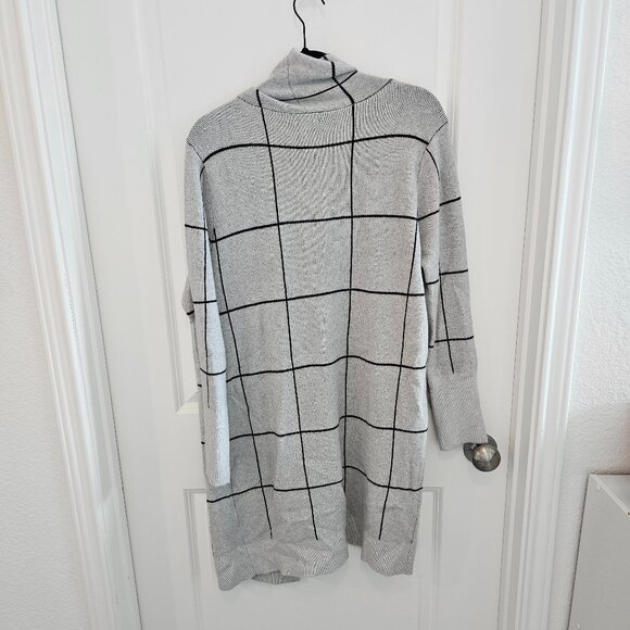 Leith Black and Gray Long Open Cardigan - Picture 4 of 4